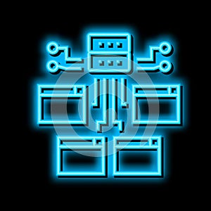 ad network neon glow icon illustration
