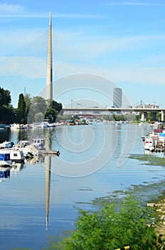 Ada Bay on Sava River in Belgrade, Serbia
