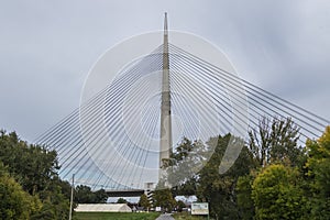 Ada bridge in Belgrade