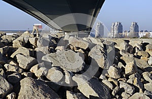 Ada bridge in Belgrade city