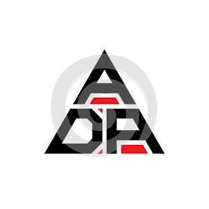 ADA triangle letter logo design with triangle shape. ADA triangle logo design monogram. ADA triangle vector logo template with red