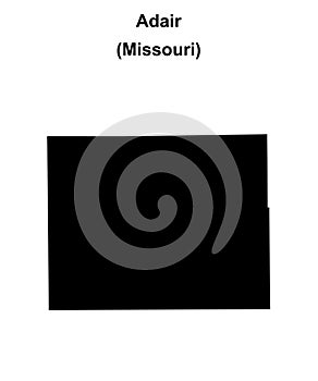 Adair outline map