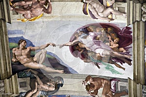 Adam Creation in Sistine Chapel