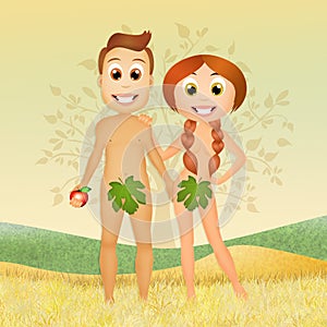 Adam and Eve in Eden