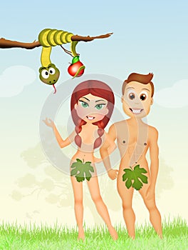 Adam and Eve in the Eden