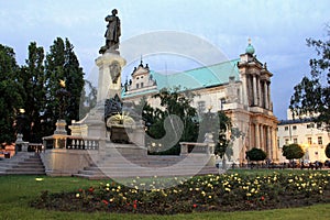 Adam Mickiewicz Monument, Warsaw, Poland photo