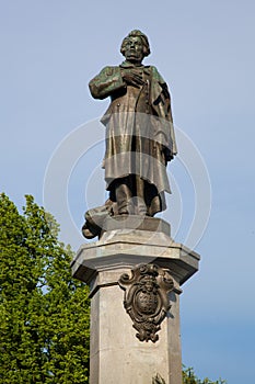 Adam Mickiewicz Monument in Warsaw, Poland photo