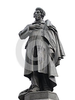Adam Mickiewicz statue in Warsaw, Poland photo