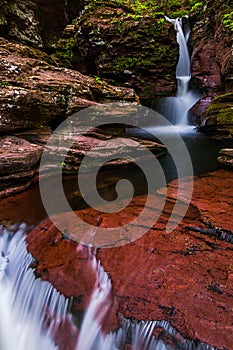 Adam's Falls and a small cascade on Kitchen Creek in Ricketts Gl