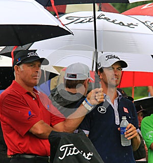 Adam Scott and with Steve Williams