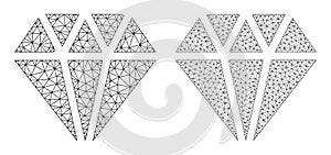 Adamant Crystal Icons - Vector Triangular Mesh