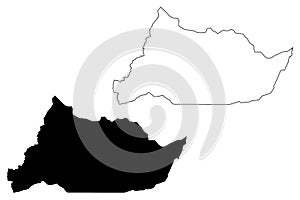 Adamawa Region map vector