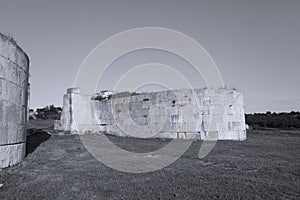 Adamclisi ruins in Romania, close-up view