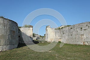 Adamclisi ruins in Romania, exterior walls