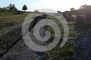 Adamclisi ruins in Romania, interior view