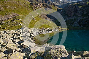 Adamello group, Italian Alps, high altitude lake