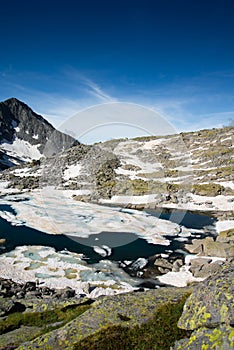 Adamello group, Italian Alps, high altitude lake