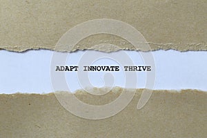 adapt innovate thrive on white paper