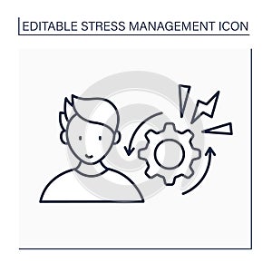 Adapt stressors line icon