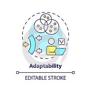 Adaptability multi color concept icon