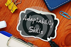 Adaptability Skills  phrase on the page