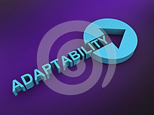 adaptability word on purple photo