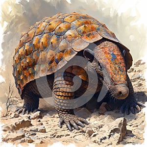 Adaptable Armadillo Burrow Construction, AI generated