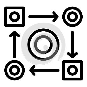 Adaptation change icon, outline style