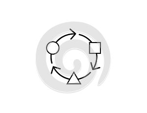 Adaptation, change icon. Vector illustration