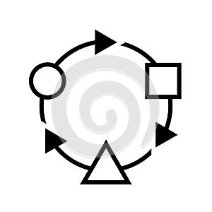 Adaptation vector icon. adapt illustration sign. change symbol. adaptability logo. photo