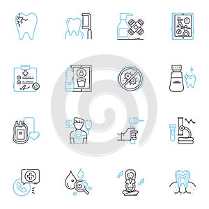 Adapted medication linear icons set. Customized, Tailored, Personalized, Modified, Adjusted, Optimized, Altered line