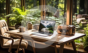 Adapting to Remote Work with a Nature-View Home Office