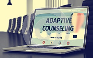 Adaptive Counseling Concept on Laptop Screen. 3D.