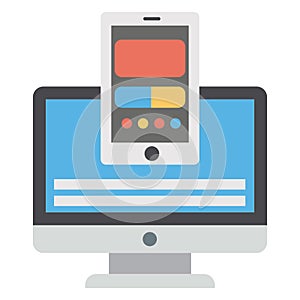 Adaptive design, content sharing Color Vector icon which can easily modify or edit