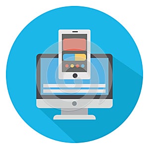 Adaptive design, content sharing Color Vector icon which can easily modify or edit