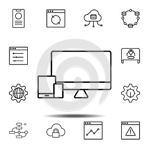 adaptive ,design icon. Simple thin line, outline vector element of Web Design Development icons set for UI and UX, website or