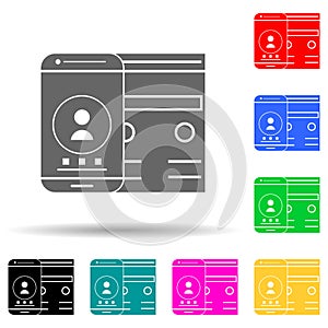 adaptive interface multi color style icon. Simple glyph, flat vector of web development icons for ui and ux, website or mobile