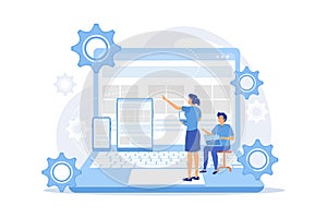 Adaptive mobile app interface, web optimization. Responsive web design, responsive website development,