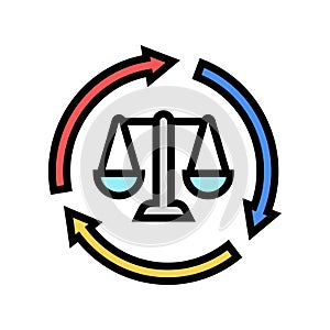 adaptive regulation energy policy color icon vector illustration