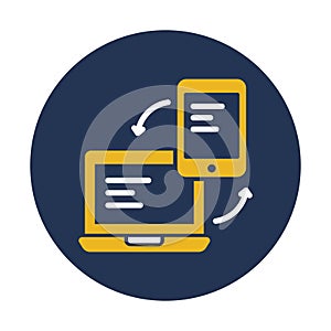 Adaptive, responsive device Vector Icon which can easily modify or edit