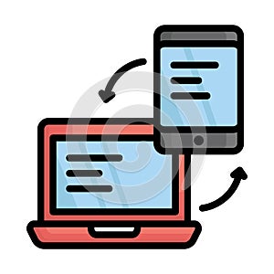 Adaptive, responsive device Vector Icon which can easily modify or edit