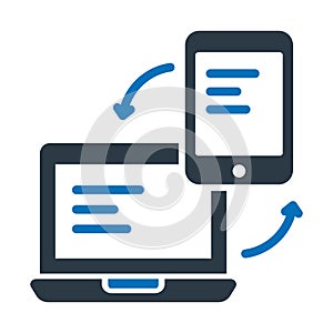 Adaptive, responsive device Vector Icon which can easily modify or edit