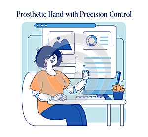 Adaptive Technology. Flat Vector Illustration