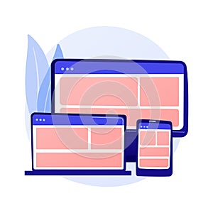 Adaptive web design vector concept metaphor.
