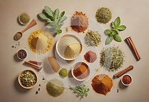 Adaptogen Herb and Spice Food Selection