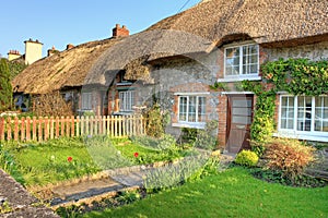 Adare village, Irish traditional cottage house.