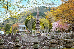 Adashino Nenbutsuji Temple in Kyoto, Japan