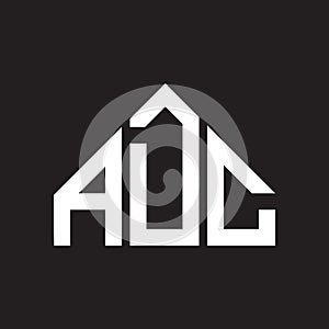 ADC letter logo design. ADC monogram initials letter logo concept. ADC letter design in black background photo