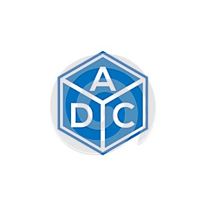 ADC letter logo design on black background. ADC creative initials letter logo concept. ADC letter design photo