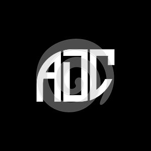 ADC letter logo design on black background.ADC creative initials letter logo concept.ADC letter design photo